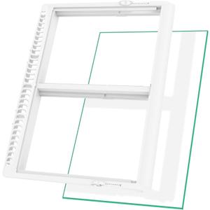 UPGRADED 240364787 Refrigerator Crisper Drawer Cover with 240350608 Crisper Glass Replacement Compatible with Frigidaire kenmore Refrigerator Drawer Replacement, Fridge Crisper Pan Drawer Cover