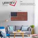 Canvas Wall Art Vintage Flag The Stars and The Stripes Contemporary Artwork Retro Rustic American National Flag Picture for Living Room Bedroom Office Wall Decor Large Canvas Painting Prints 24" x 48"
