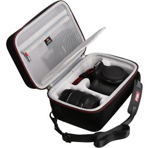 FBLFOBELI EVA Travel Storage Case for Canon EOS Rebel T7 / T8i / T5 / R50 / R100 DSLR Camera with 18-55mm Lens, Camera Protective Waterproof Carrying Bag (Case Only) (Black)