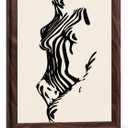 Abstract Minimalist Line Art Canvas Wall Art Framed Modern 24X16 Inch | Ready To Hang abstract minimalist modern style line Painting Prints Picture Poster living room bedroom bathroom dormitory
