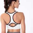 Double Couple Women Racerback Sports Bras for Women High Impact Workout Yoga Gym Fitness Bra (XL)