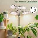LBW Grow Light for Indoor Plants, Quad-Head Standing Plant Light, Full Spectrum, Wide Coverage, 63 Adjustable Height, Plug & Play