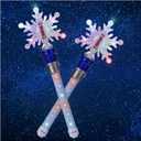Fleeting Time Light Up Frozen Snowflake Wand- Snowflake Spinning Wands,Magic Wand Rotating Toy for Girls and Boys, Magic Princess Sensory Toys,Christmas & Birthday Gift (Blue2PC)