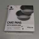 HONGBAKE Round Cake Pan Set for Baking, 8 Inch, Nonstick Deeper Circle Cake Pans with Wider Grips, 2 Pieces Layer Cake Tin, Cheesecake Mold, Huty Duty, Dishwasher Safe - Grey