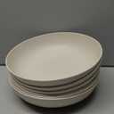 10inches Large Pasta Bowls Set of 6-65oz Wheat Straw Bowls,Bowl Plates,Large Plastic Bowls Reusable for Pasta,Salad,Soup,Unbreakable & Lightweight Bowls for Kitchen,Dishwasher Safe,BPA-Free(Beige)