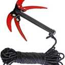 Outdoors Grappling Hook Survival Tool with Rope Folding Boats Anchor Sturdy Durable for Folding Grass Cutter Grass Cutter Water Grass Remover Fishing Water Grass Puller with