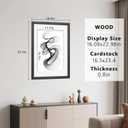 A2 Poster Frame, 16.5x23.4 Picture Frame Matted to 11.7x16.5, Solid Wood A2 Picture Frame-Horizontal and Vertical Wall Hanging for Home, Exhibition, Caffe(Black)