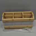 Bamboo Utensil Holder, 6 Compartments Wooden Utensil Holder for Kitchen Counter, Countertop Organizer with Absorbent Diatom Mud Board Mat, Kitchen Utensils Holder for Countertop Storage Decoration