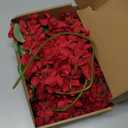 mizii 6Pcs Red Wisteria Hanging Flowers 48" Silk Wisteria Artificial Flowers Garland Vines Fake Hanging Flowers Decoration for Wedding Flower Wall Backdrop Centerpieces Room Decor (Red)
