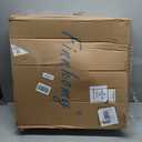 Finnhomy 24" Round Cocktail Bar Table with Metal Base, Tall Bistro Pub Table, Counter Bar Height Table for Kitchen, Dining Room, Living Room, Easy Assembly, Black&Gold (39.1" Height( Fixed))