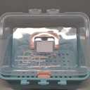 Baby Bottle Drying Rack, 1Pc Baby Bottle Drying Box Cutlery Box Container with Cover Easy- Carry Handle Holder for Bottles Cups Home Kitchen