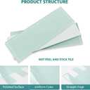 Glass Tiles for Backsplash, Glass Subway Tile 4x12 Inch for Kitchen Bathroom Shower Wall Ice Age (12 Pcs, 4 sq.ft)