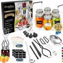 Canning Supplies Starter Kit with Canning Rack,Canning Kit for Beginners (Black)