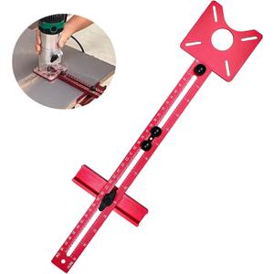 4 in 1 Router Milling Groove Bracket, Router Circle Cutting Jig for Router Tool, Cabinet Hardware Jig for Router Tool, Multifunctional Router Jig for Woodworking Wood Router Tool