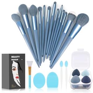 Koccido Makeup Brushes 22 Pcs Makeup Kit, Foundation Brush Eyeshadow Brush Make up Brushes Set (Blue, 22 Piece Set)