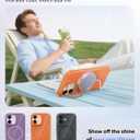 Vihibii for iPhone 17 Case, [Compatible with Magsafe], Invisible Camera Stand, Fade-Resistant Glow Stylish Slim, Military-Grade Drop Protection & Scratch-Resistant Back Phone Cover, 6.3" 2025, Orange