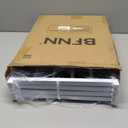 BFNN Free Standing Dog Gate, 16.5" High Short Pet Gate for Stairs and Doorways, Up to 48" Wide Foldable Puppy Fence, Indoor & Outdoor Use, No Drilling and No Assembly, for Small & Toy Dogs, White