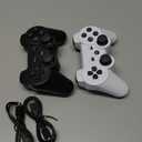 Pack Wireless Controller for PS3, Compatible with Playstation 3, with 2 Charging Cables (Black & White)