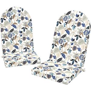 Outdoor Foam Adirondack Cushion, Water Repellent Foam Cushion for Adirondack Chairs Patio Furniture, 44 x 19 Inch, Breeze Leaves Beige