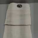 NICETOWN Natural Linen Curtains 84 inch Long 2 Panels Set, Grommet Top Thick Linen Burlap Semi Sheer Vertical Drapes Privacy Assured with Light Filtering for Bedroom/Living Room, W55 x L84