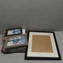 SESEAT Picture Frames Collage, Gallery Wall Frame Set with 11x14 8x10 5x7 4x6 Frames in 3 Different Finishes, Set of 10 (Black&Rustic Brown&Light Brown)