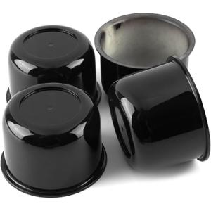4Pcs 3.25inch Trailer Wheel Center Caps Push Through 3.25" Bore 2.32" Tall Hub Cap for Truck SUV RV Wheel Rim, High Gloss Black Wheel Cover