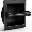 Matte Black Recessed Toilet Paper Holder/Tissue Paper Holder Stainless Steel Toilet Paper Holder in Wall for Bathroom Accessories Rear Mounting Bracket Included