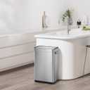 EKO Deluxe Mirage-T 50 Liter / 13.2 Gallon Touchless Rectangular Motion Sensor Trash Can, Matte Stainless Steel Finish