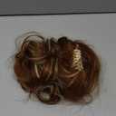 FELENDY Ponytail Extension Claw 18" 20" Curly Wavy Straight Clip in Hairpiece One Piece A Jaw Long Pony Tails for Women (Light Auburn Mix Bleach Blonde,Curly)