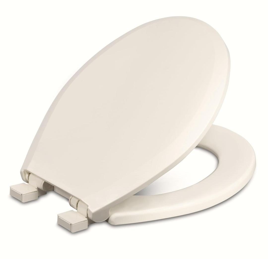 Centoco Round Toilet Seat, Slow-Close, 3700SC-416, USA, Biscuit
Plastic