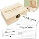 Advice And Wishes For The Mr And Mrs - Wedding Advice Cards For Bridal Shower Decorations, Hilarious Bridal Shower Games, Advice For The Groom And Bride Box, Wedding Games For Reception (White)