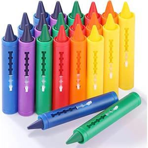 Crtiin 18 Pieces Bath Bathtub Crayons Washable Easy Clean Bathtime Crayons Colorful Bathtub Shower Markers Toys Bath Paint for Toddlers Kids