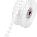 1 Roll Valentine's Day Ribbon - 22 Yards Love Heart Curling Ribbon for Valentine's Day Party Festival, Balloon Gift Wrapping, Art Craft Decoration (White)