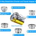 Kitchen Faucet Sink Sprayer Attachment, Sink Hose Sprayer with Aerator For Faucet with Brass Diverter and Stainless Steel Hose for Kitchen, Laundry Room, Bathroom Pet Shower, Hair Washing