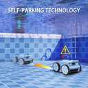 SAT20 Cordless Robotic Pool Cleaner 180 Mins Runtime Auto Vacuum Up to 2000 Sq.ft for Above Ground Pools IPX8 Waterproof LED Indicator Cleans Floor & Wall Not for Sharp Steps or Raised Drains
