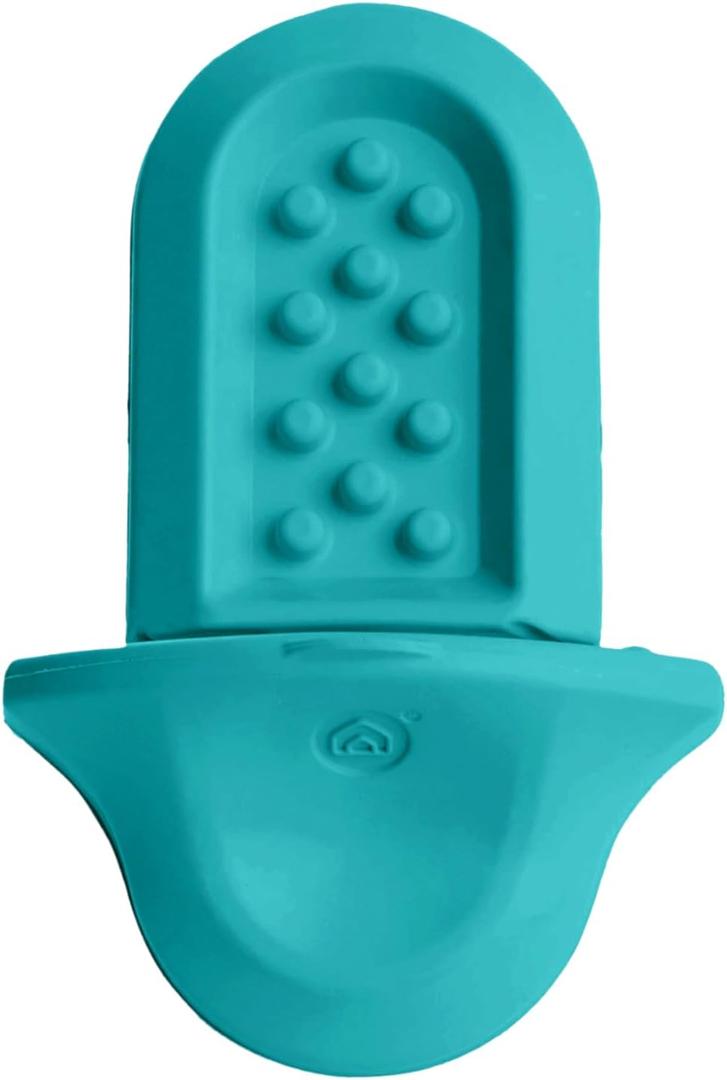 Diggs Groov Crate Training Aid for Puppies and Nervous Dogs  Calming Lick Mat for Crate Training & Separation  Puppy Enrichment Toy with Freezer Shell  BPA-Free  (Turquoise)