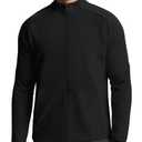 Zengjo Mens Zip Up Jacket Athletic(Black,M)