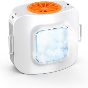 Portable Waist Fan Air Conditioner with Cooling Plate, Wearable Belt Personal Fan 10,000 Amh Rechargeable Battery operated, 3+1 Speed Cooling For Outdoor Camping Travel.