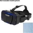 3D VR Glasses VR Virtual Reality Headset Support 360Panorama Large Screen Anti-Bluelight Adjustable Pupil Distance Prevent Fatigue Goggles for Movies Games