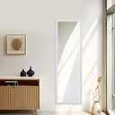 Beauty4U 50” x 14" Full Length Wall Mirror, White Baroque Door Mirror