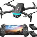 SIMREX Drone with Camera for Adults 4K, Brushless Motor Drones for Kids Beginners, FPV Foldable, Optical Flow & Altitude Hold, WiFi Live Video, Gesture/Voice Controlt,Toys Gifts for Teen Boys (Black)