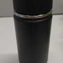 Koodee 16 oz Water Bottle Stainless Steel Double Wall Vacuum Insulated Water Bottle for School Wide Mouth Sports Bottle with Leakproof Spout Lid (Black)