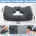 HOMBYS Memory Foam Bed Sore Cushions for Butt,Bedsore Pressure Relief Pillow for Sleeping and Sitting,Cushion for Bed Sores on Buttocks, T Shaped Opening Tailbone Pillow, Patent Pending(Dark Grey)