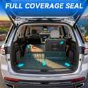 GYGY Cargo Mat Trunk Liner with Backrest Mats, Fit for 2021-2025 2026 Jeep Grand Cherokee L (Fits 3rd Row 6 & 7 Passenger L Models Only), All Weather Waterproof TPE Rear Cargo Tray