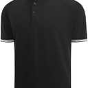 Alex Vando Mens Golf Shirt Moisture Wicking Quick-Dry Short Sleeve Casual Polo Shirts for Men.L