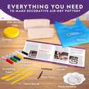 NATIONAL GEOGRAPHIC Pottery Wheel for Kids Complete Pottery Kit for Beginners, Plug-in Motor, 2 lbs. Air Dry Clay, Sculpting Clay Tools, Apron & More, Patented Design, Craft Kit