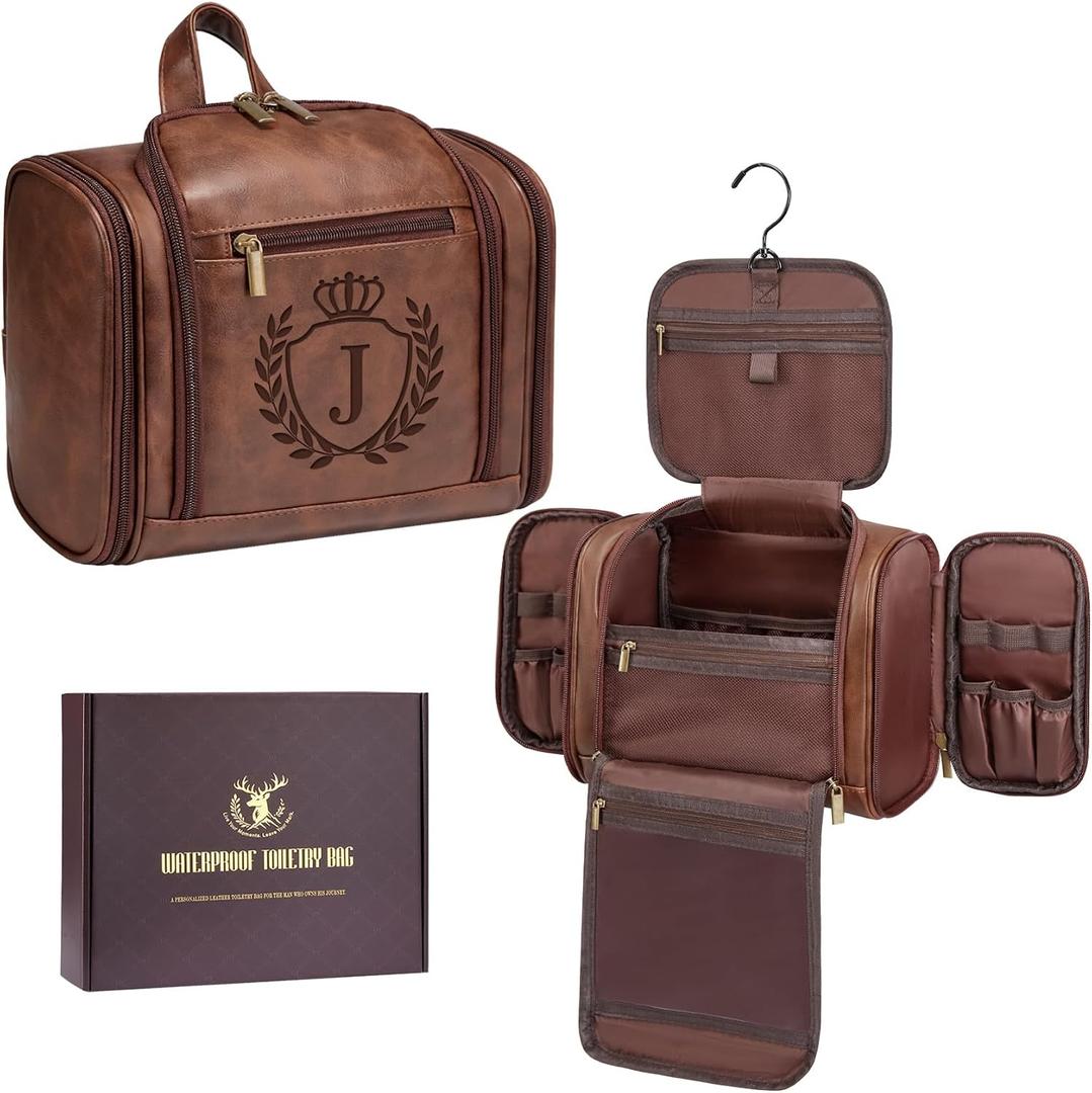 Personalized Gifts for Men Dad Father Birthday Toiletry Travel Bag J