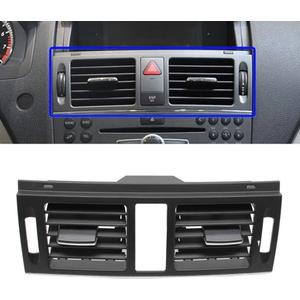 Front Center Air Vent Cover, Middle AC Vent Grille Outlet Panel Replacement, for Mercedes Benz W204 C 180 200 220 230 260 300 350 2007-2011 2048304054 (Central Standard)