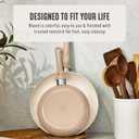 GreenLife 2-Piece Nonstick Frying Pan Set, 8 & 10 Skillets, Non-Toxic Ceramic Cookware, Dishwasher Safe, Stay-Cool Handles, Induction Ready, Fast Heating, Omelet Pan, PFAS Free, Beige Taupe