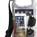 DRLOKPAK Clear Bag Stadium Approved Transparent Purse Pouch water resistant Crossbody Dry Bag For Concert Sports Gym Event Graduation Travel Outdoor Beach Club Party